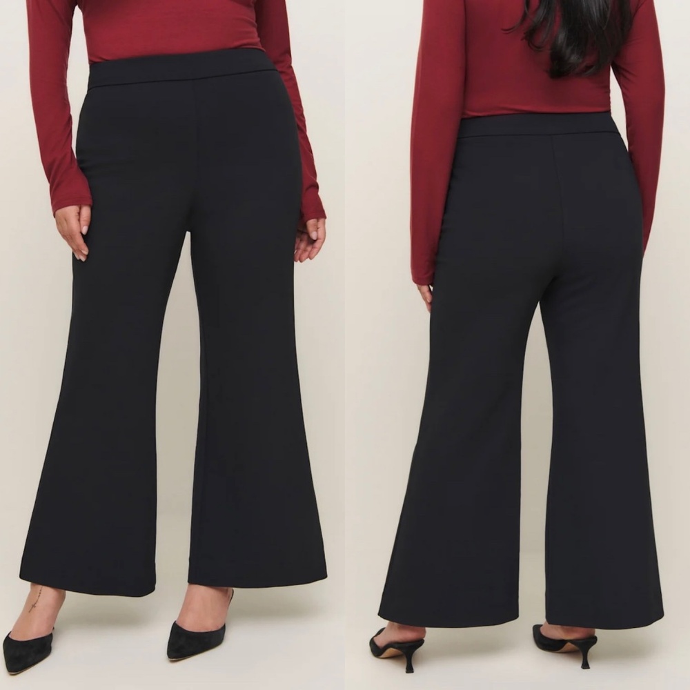 NEW Reformation Tanya Knit Pant in Black 3X